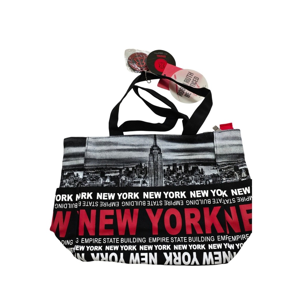 Robin Ruth New York City Skyline Empire State Building Tote Bag‎ Red Black /0173